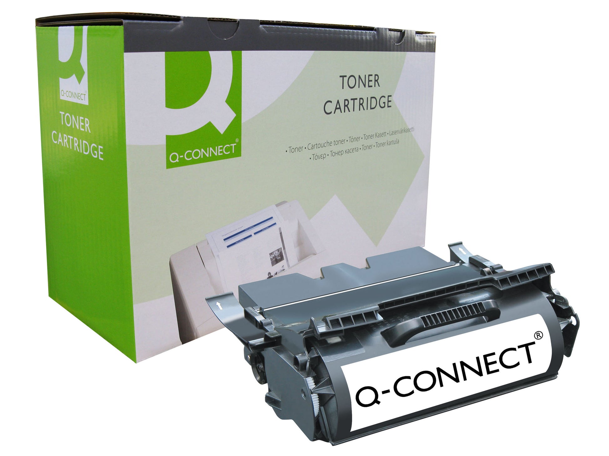 Q-Connect – Toner 640/642/644 BKHY – schwarz, 32000 Seiten – für Mono-Laserdrucker/Multifunktionsgeräte