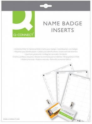 Q-CONNECT Druckkarten A4 (75 × 40 mm), weiss, Papier – für Inkjet, Laser, Kopierer – 300 Karten