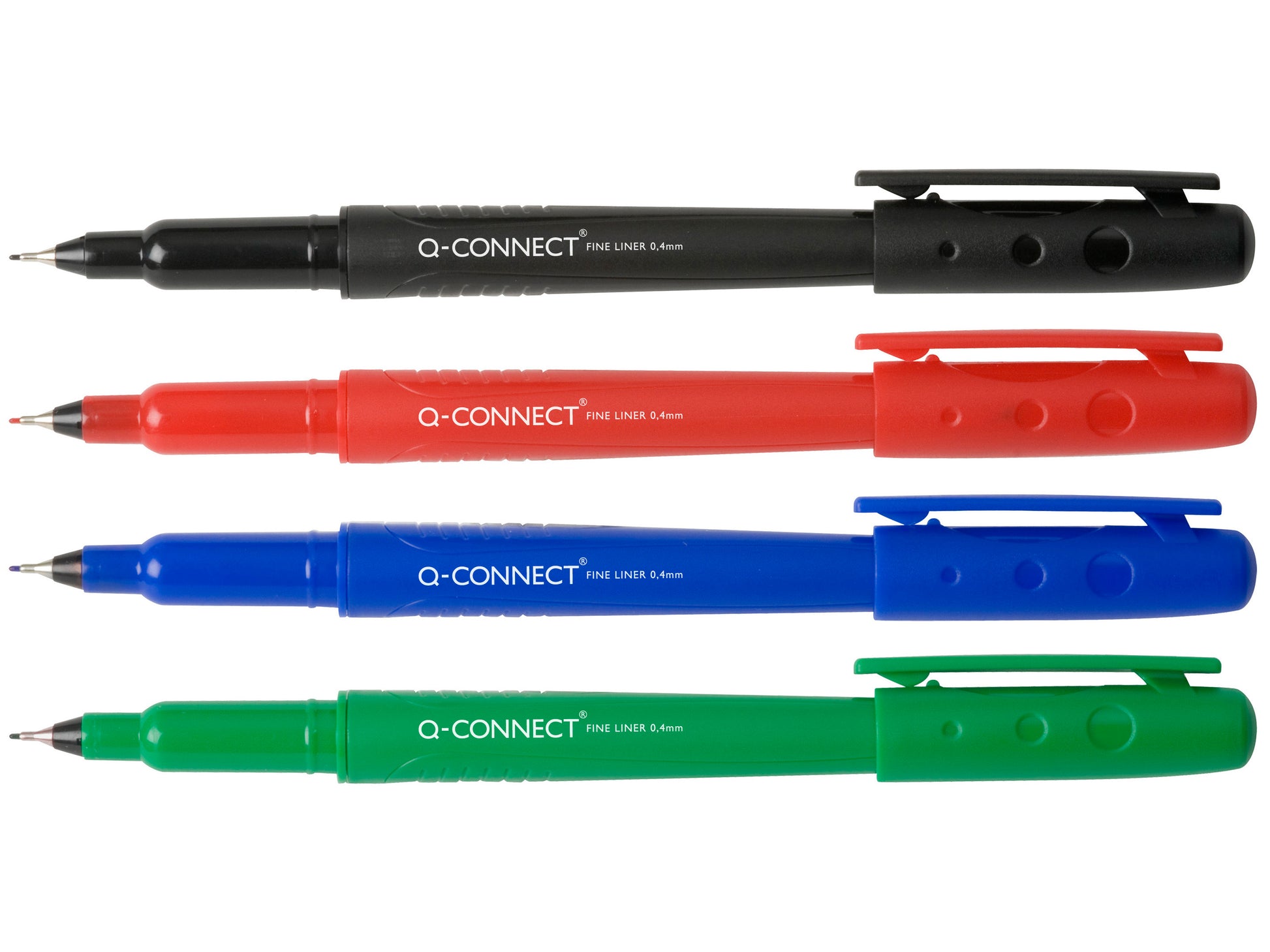 Q-CONNECT Fineliner – 10er-Set – 0,4 mm – schwarz
