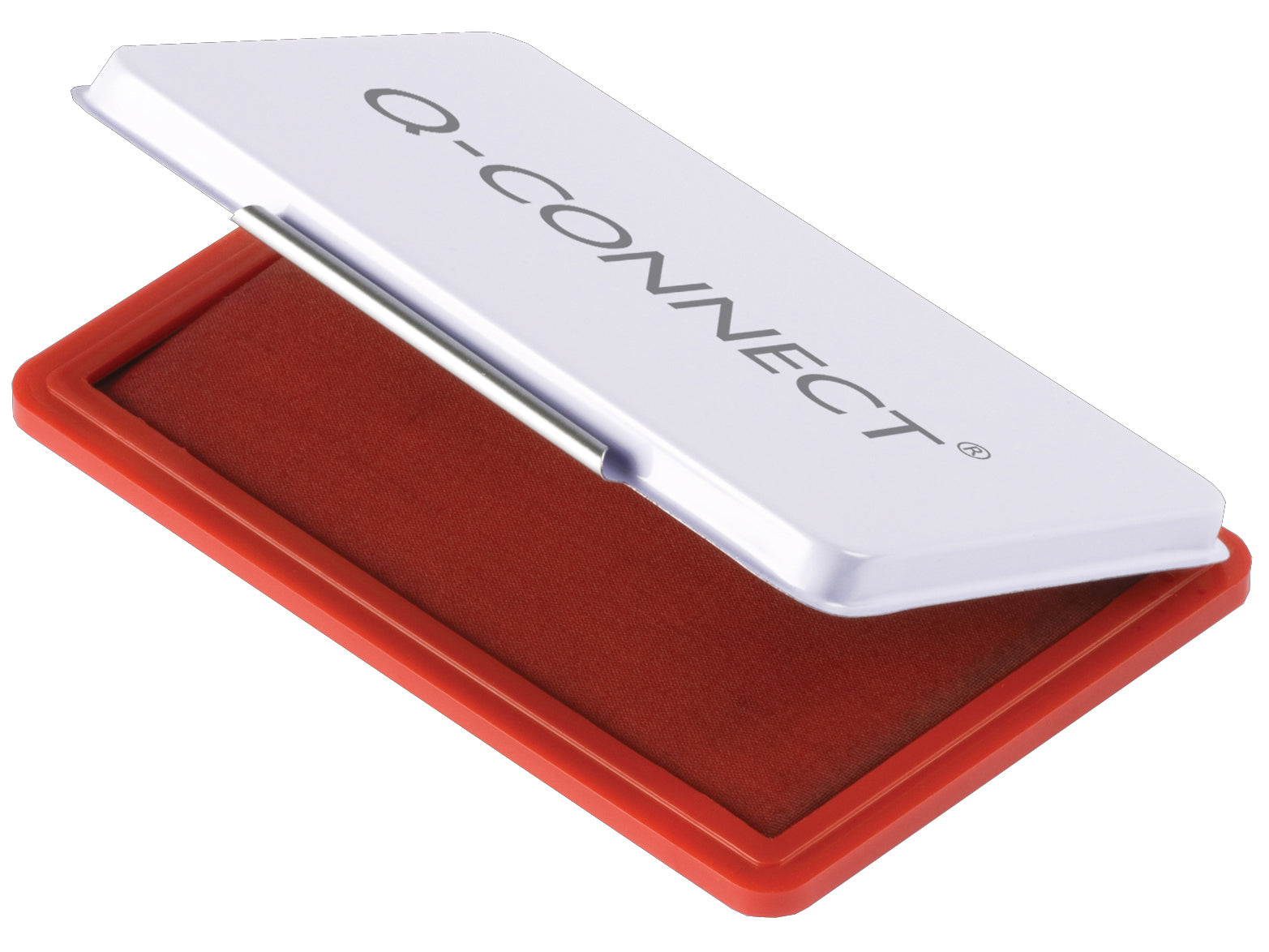 Q-CONNECT Stempelkissen – getränkt, Metall, Rot