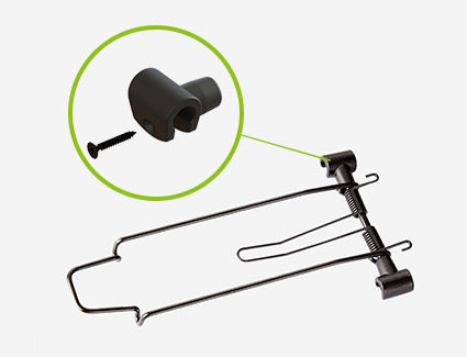 racktime Reiseständer Adapter Clamp-it – für Racktime Light-it – Innenmass 70 mm, Rohr-Ø 10 mm – silber