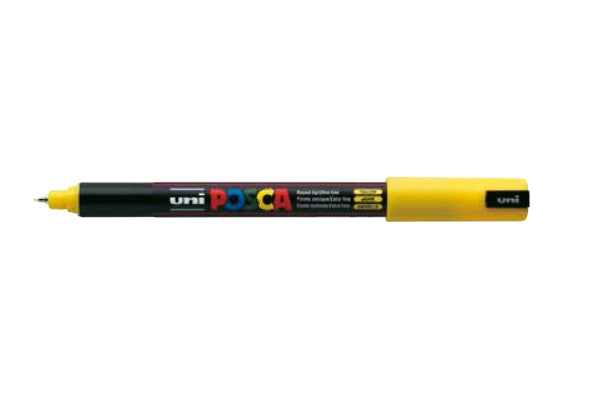 Uni-Ball POSCA PC-1MR Fineliner – 0,7 mm, gelb, lichtbeständig