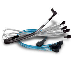 Broadcom SAS-Kabel SFF-8654 zu 2× SFF-8643, 1 m, für Broadcom Host-Adapter (z.B. 9560-16i, 9560-8i, 9580-8i8)