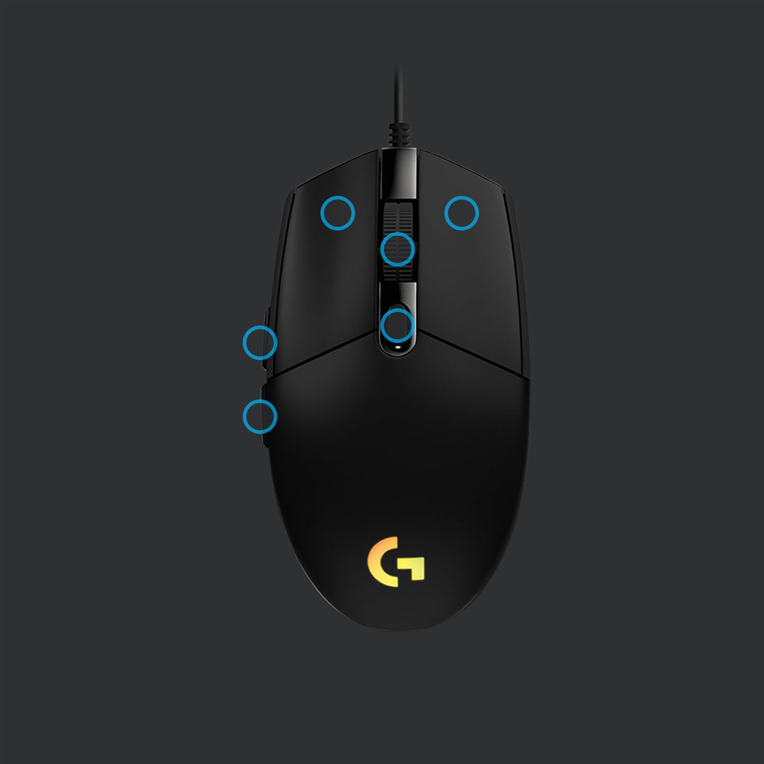 Logitech G G203 LIGHTSYNC – Gaming-Maus – Kabelgebunden (USB‑A), 8000 DPI, RGB-Beleuchtung, Schwarz