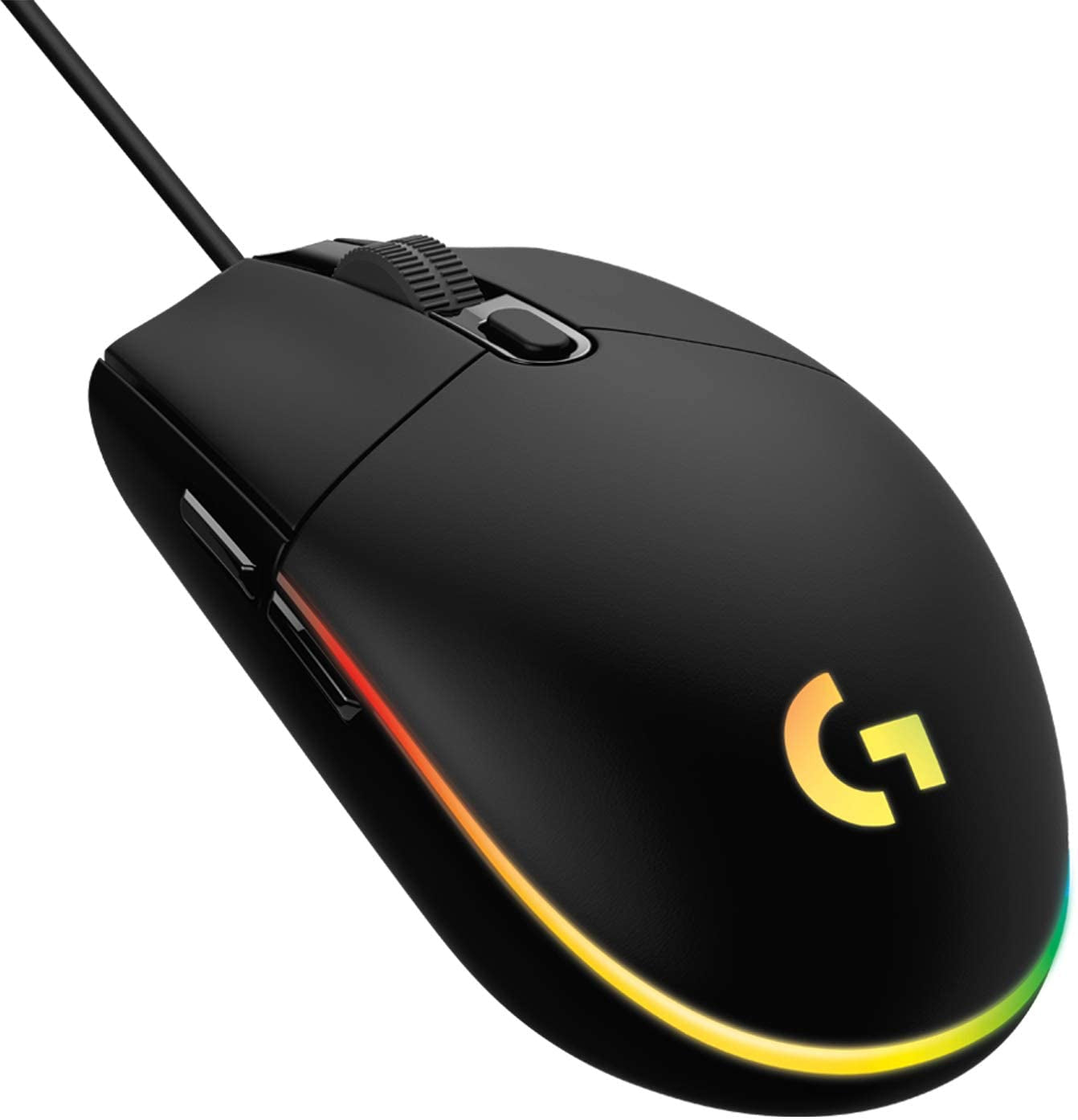 Logitech G G203 LIGHTSYNC – Gaming-Maus – Kabelgebunden (USB‑A), 8000 DPI, RGB-Beleuchtung, Schwarz