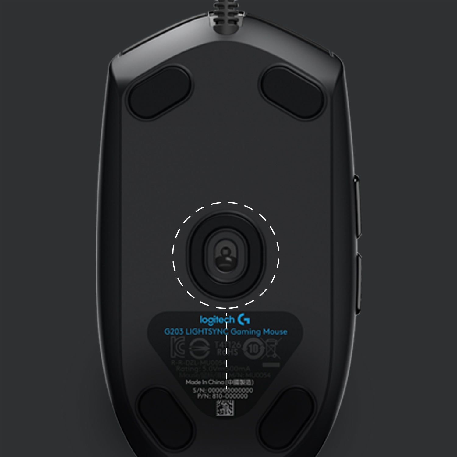 Logitech G G203 LIGHTSYNC – Gaming-Maus – Kabelgebunden (USB‑A), 8000 DPI, RGB-Beleuchtung, Schwarz