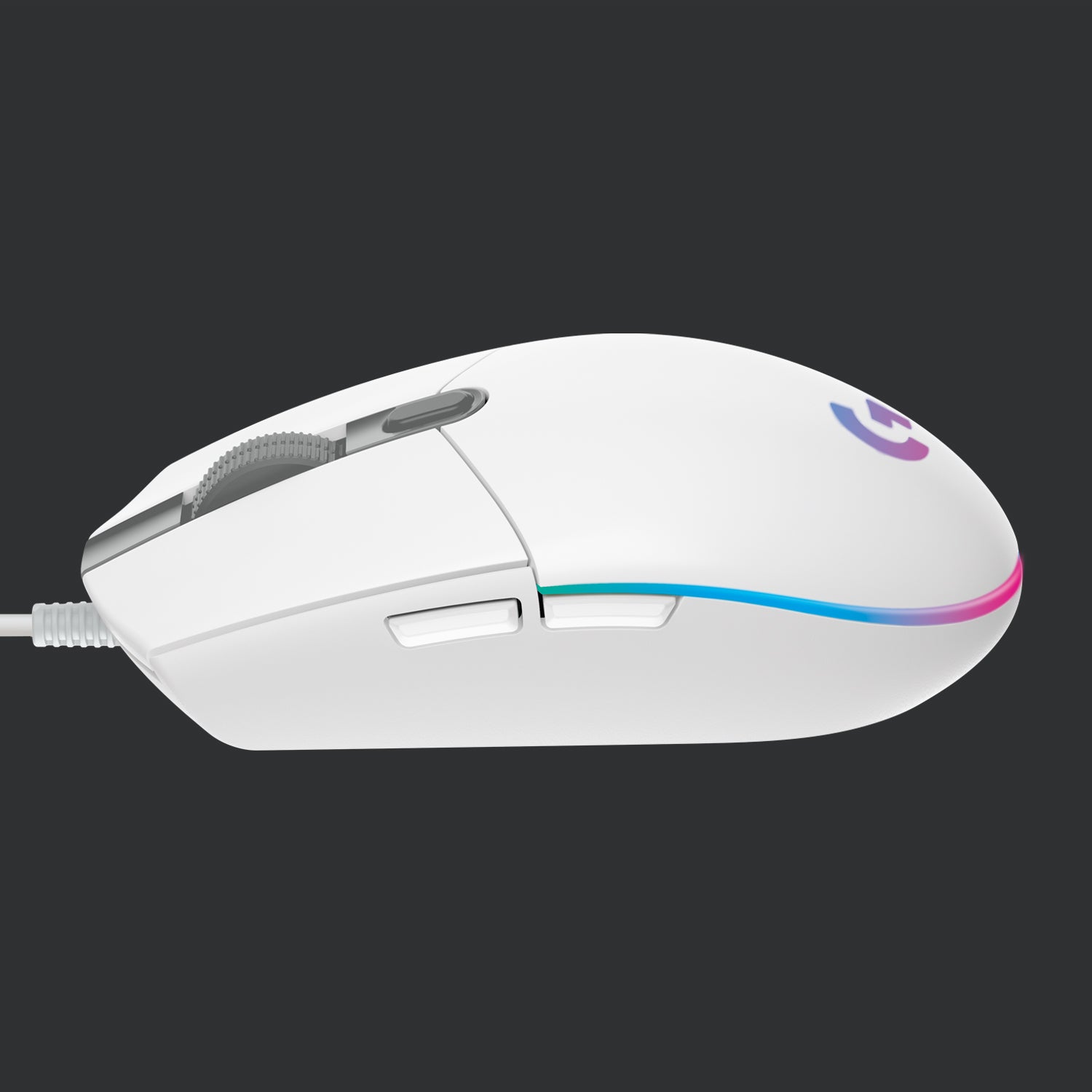 Logitech G G203 LIGHTSYNC – Gaming-Maus – Kabelgebunden (USB‑A), 8000 DPI, RGB-Beleuchtung, Weiss