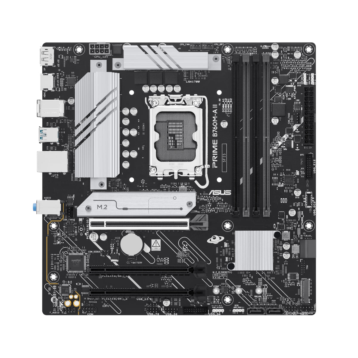 ASUS PRIME B760M-A II-CSM – Mainboard – LGA 1700, Intel B760, mATX, DDR5, 4×DIMM, 256 GB