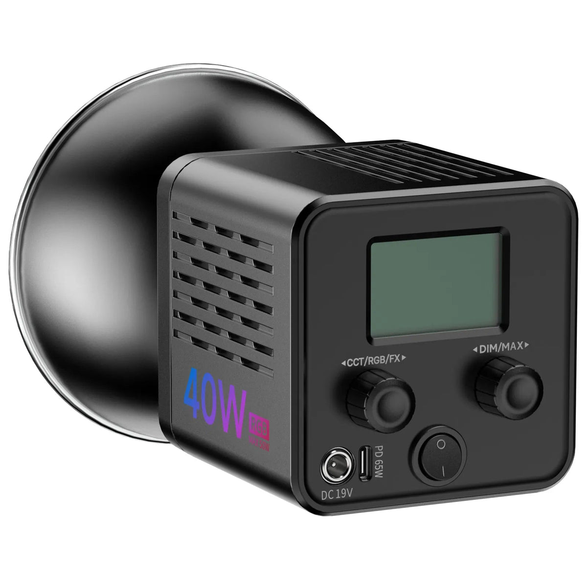 Ulanzi 40WRGB Videolicht – COB LED RGB, 50 W, 2500–6500 K, 9100 Lux – Akku 50,3 Wh – Schwarz