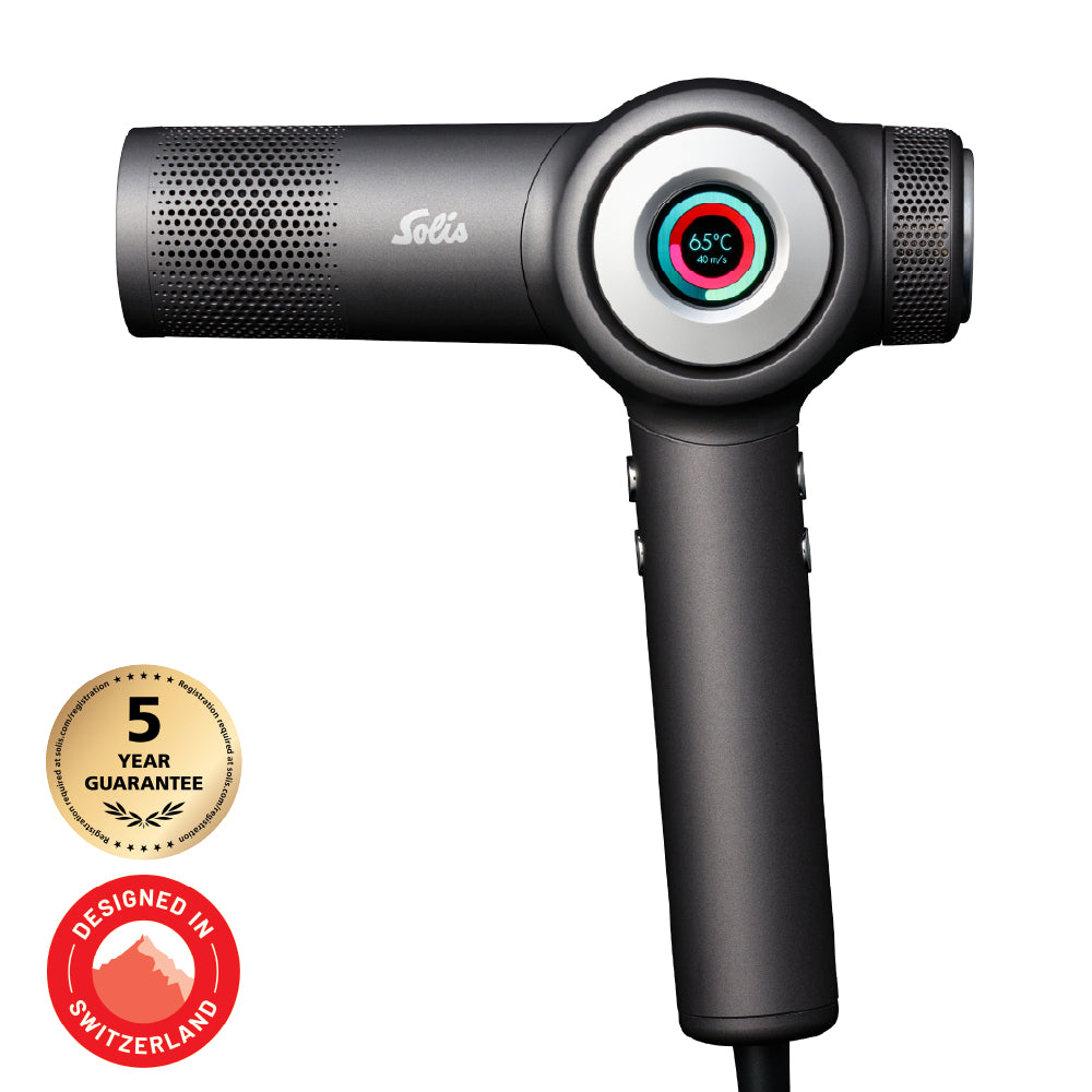 Solis Haartrockner AirVolution Typ 3804 – 1600 W, Ionenfunktion, 4 Stufen – Grau