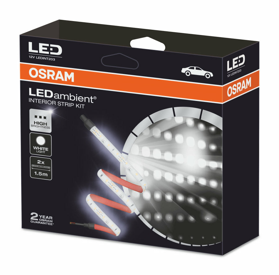 Osram LED-Strip LEDINT203 – 1,5 m, 4500 K, 900 lm, 12 W – für Personenwagen – 2er-Pack