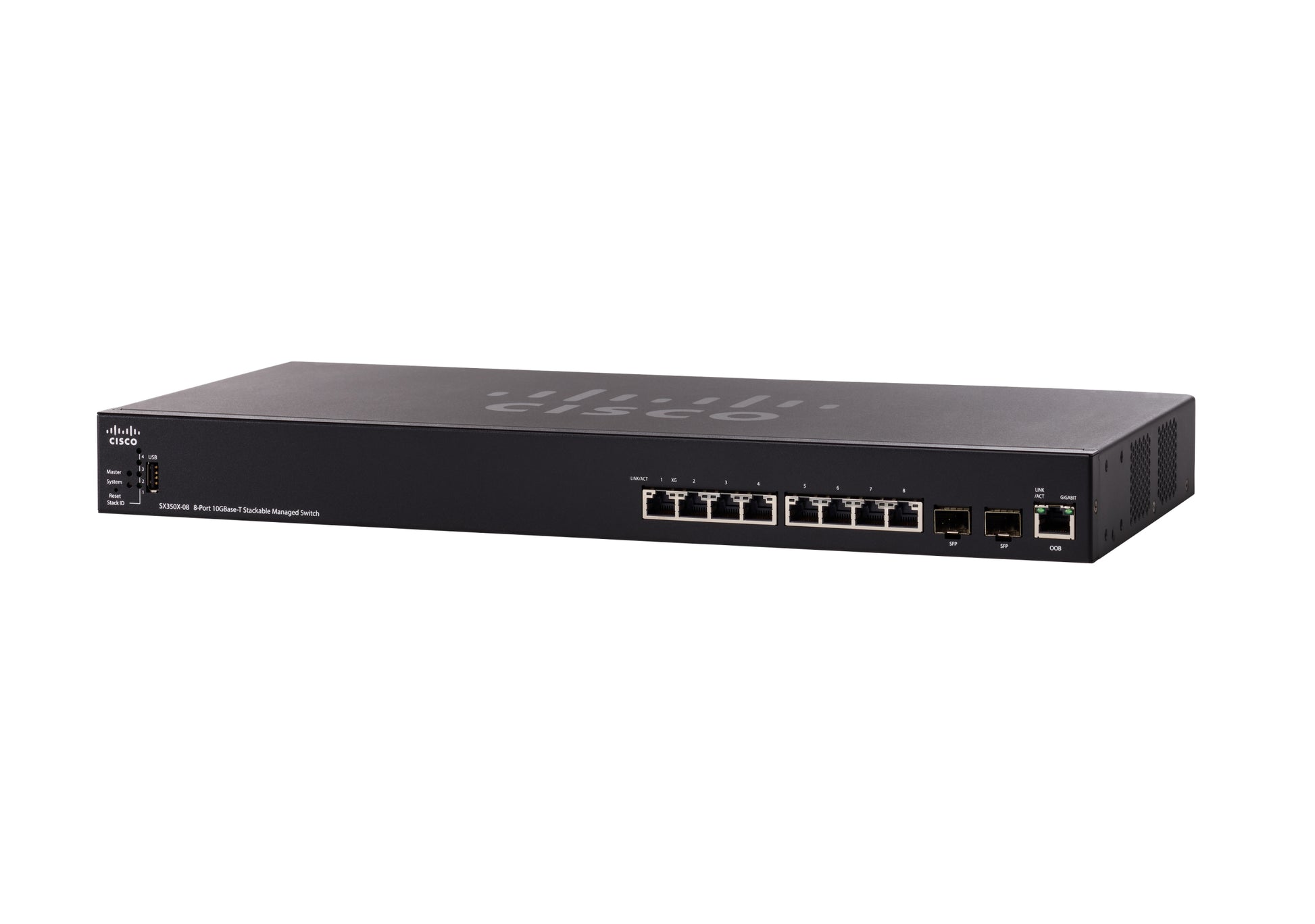 Cisco SX350X-08 – Verwalteter L2+/L3 Switch – 6× 10G, 2× Combo-SFP, 19", 1U