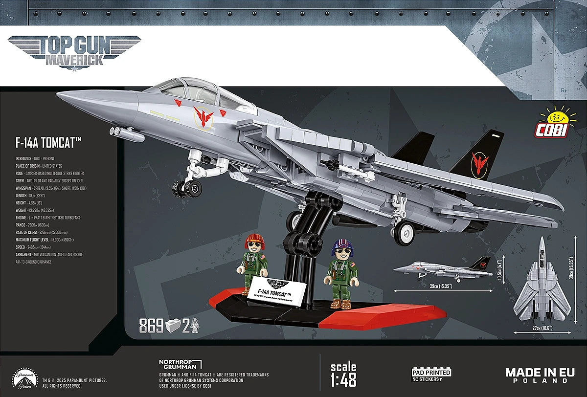 COBI 3D Puzzle Grumman F-14 – Top Gun Maverick – 869 Teile – 39 × 27 × 10,5 cm – ab 9 J.