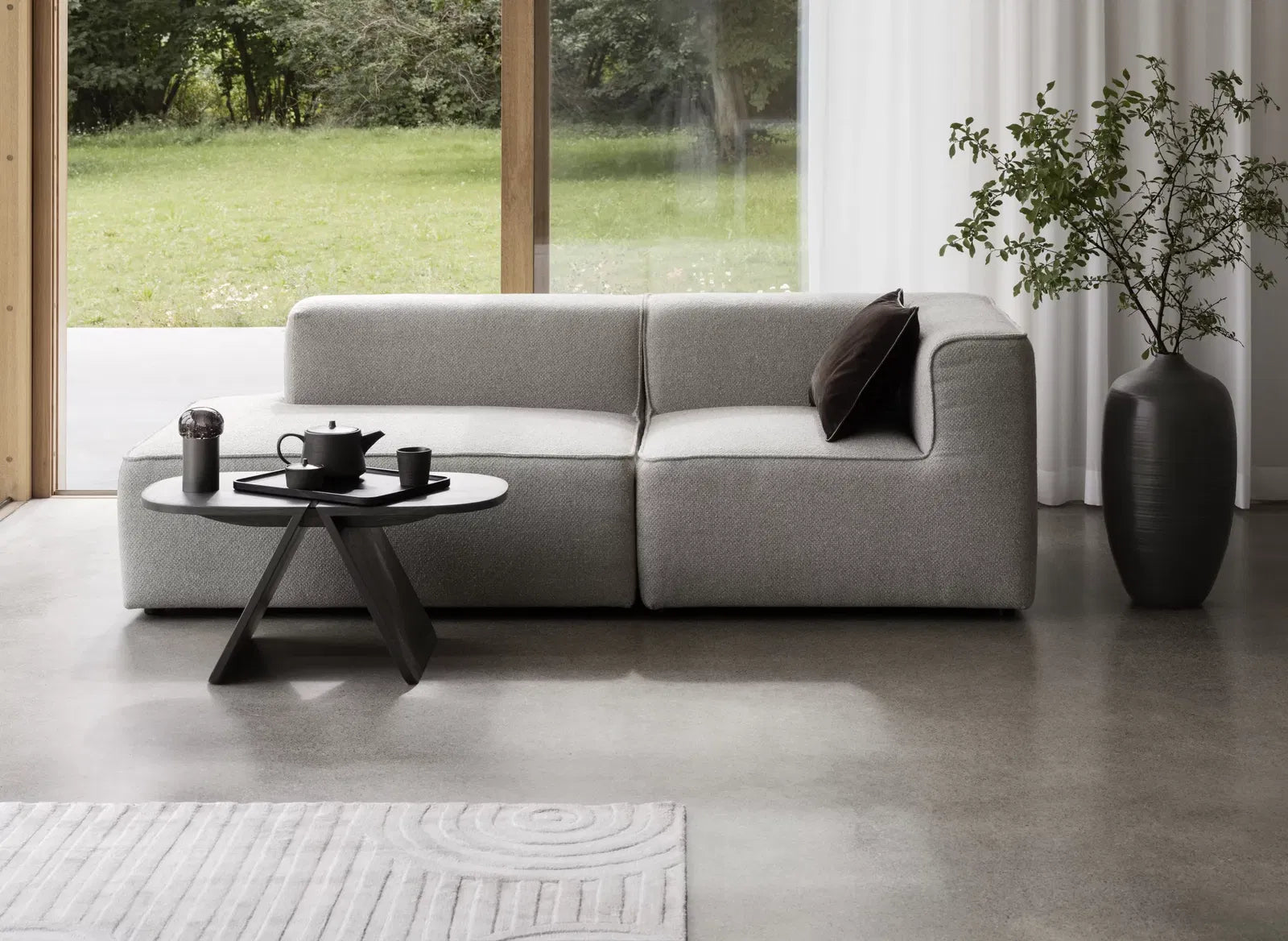 Blomus Teekanne KUMI – 1 l, 22,0 × 14,0 × 12,0 cm, Keramik, Grau, spülmaschinenfest, mikrowellengeeignet