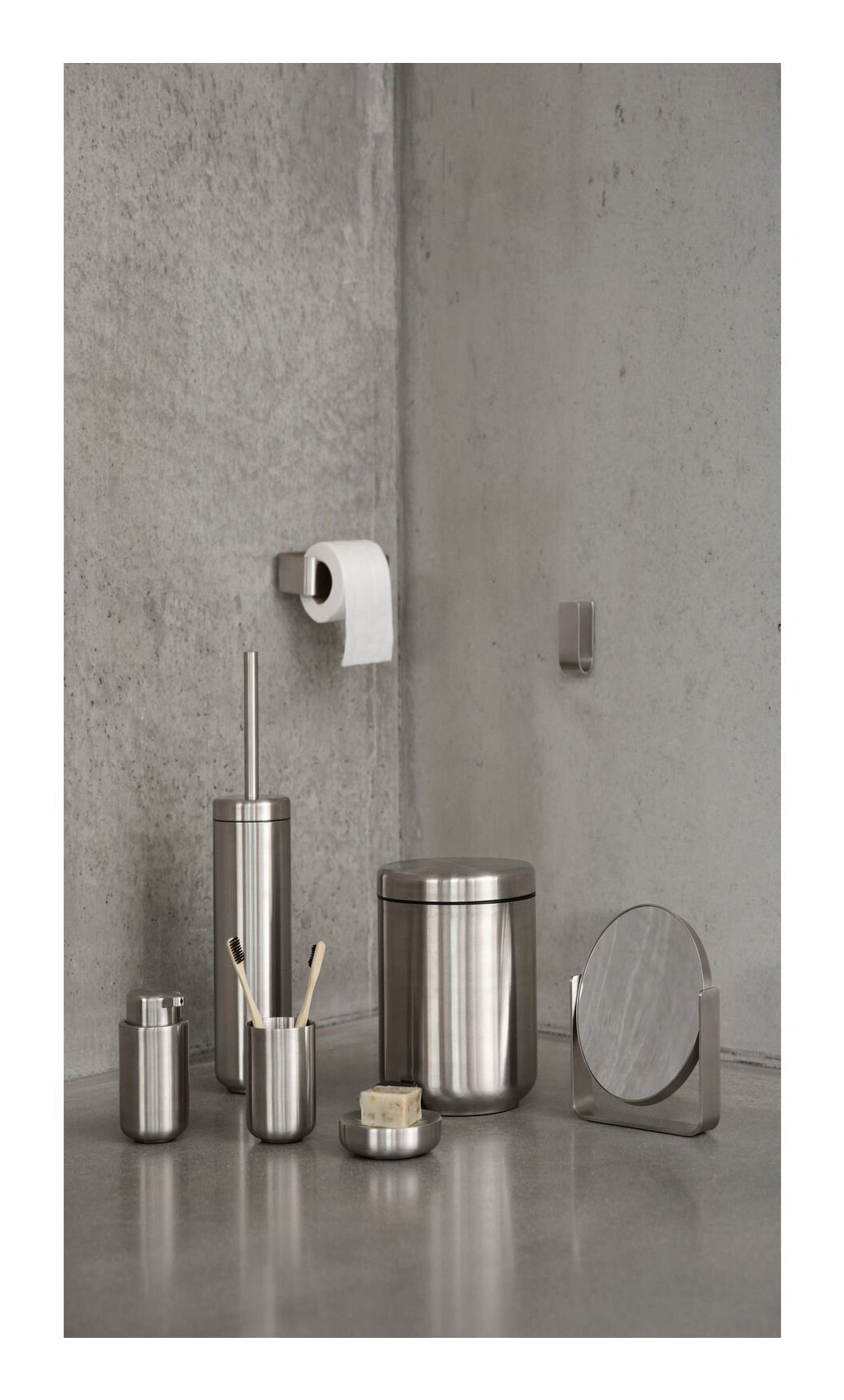 Zone Denmark Haken Ume – Edelstahl, 3,5×3,4×8 cm, Silber