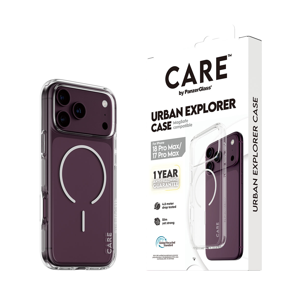 PanzerGlass CARE Urban Explorer Backcover – für Apple iPhone 18 Pro Max / iPhone 17 Pro Max, Transparent