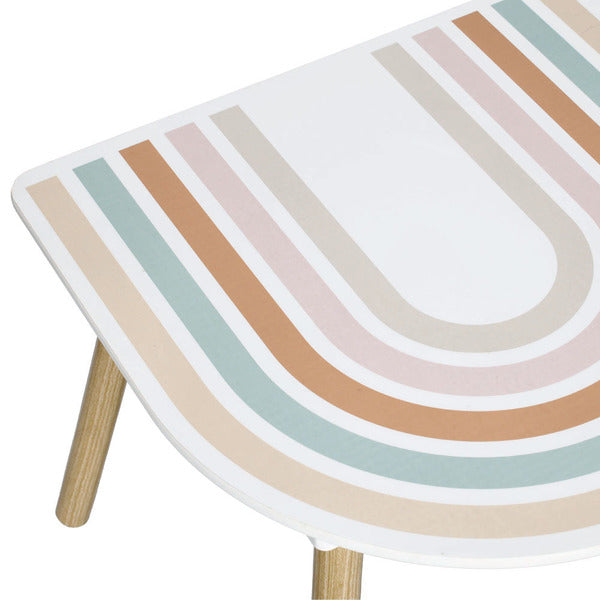Zeller Present 3-teiliges Bistro-Set mit 2 Stühlen – mehrfarbig – MDF – Tisch 55 × 55 × 45 cm – für den Innenbereich