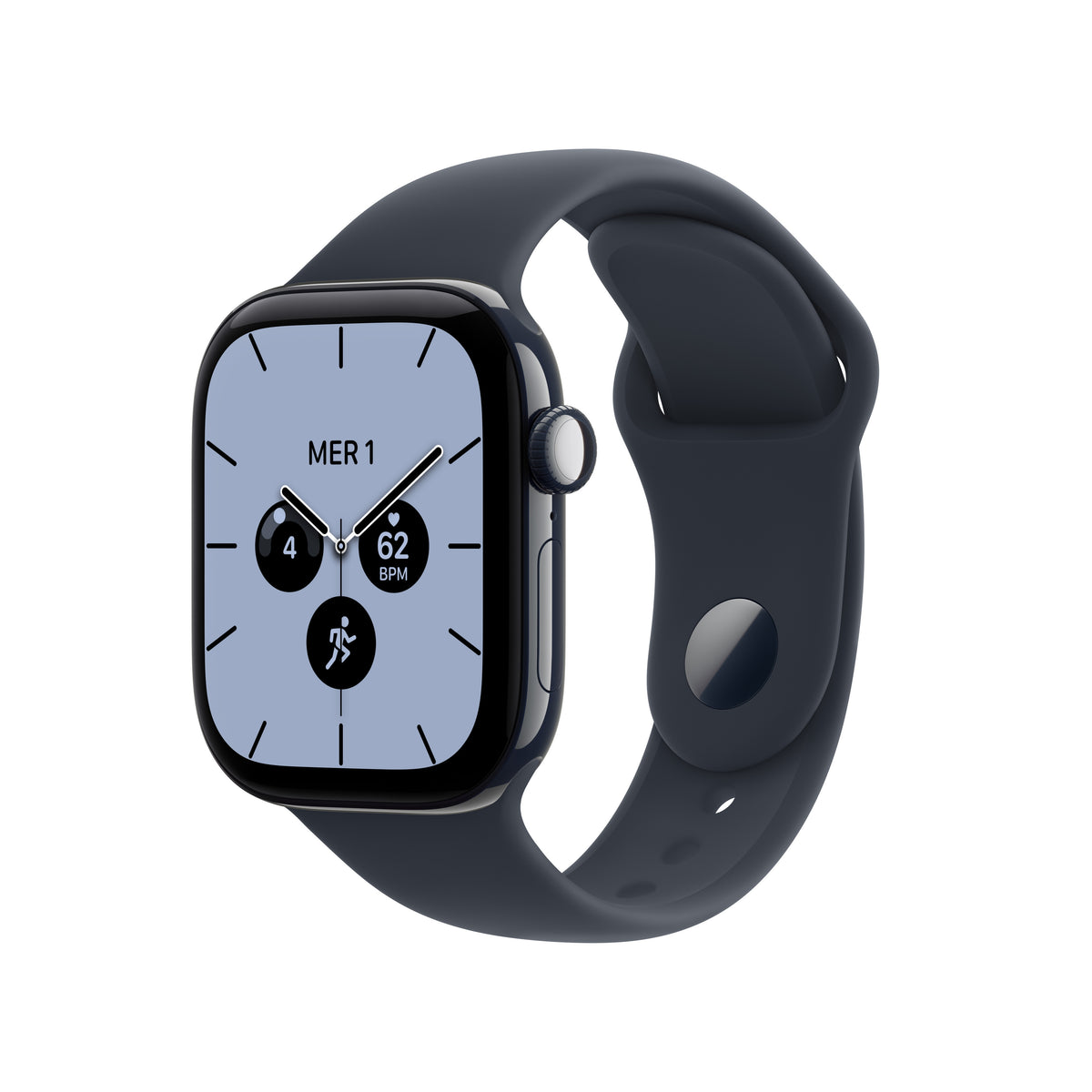 Apple Watch Series 12 42 mm GPS + Cellular – Keramik Nachtblau, Sportarmband, Navyblau, M/L, 50 m, für iPhone