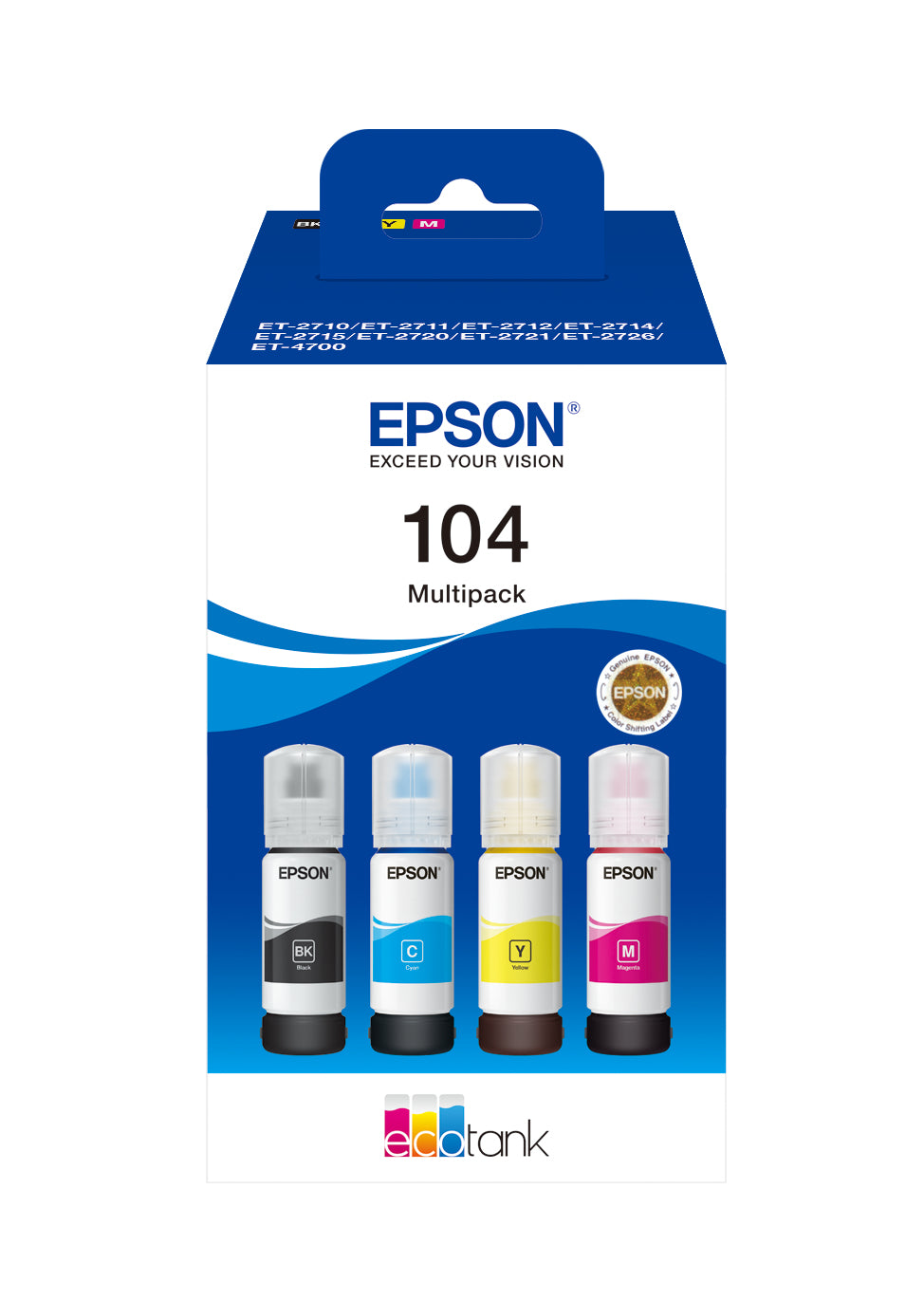 Epson Tintenpatronen-Multipack 104, CMYK, 4er-Pack