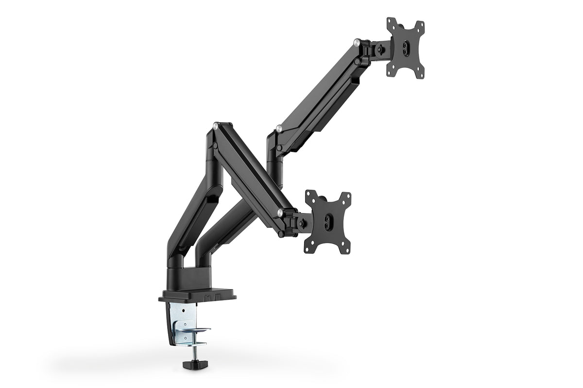 Digitus Monitorhalterung, Dual, Tischklemme, bis 32", VESA 75 × 75/100 × 100 mm, 9 kg