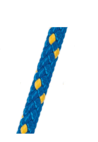 Meister & Cie Kordel Polypropylen, blau/gelb Ø 10 mm × 10 m, Mindestbruchkraft 9550 kg