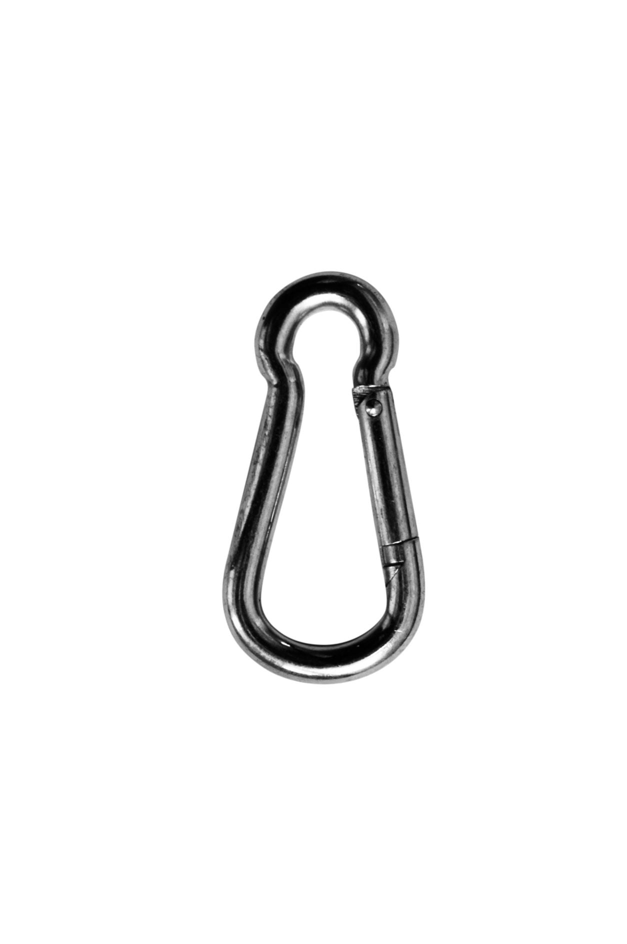 Meister & Cie 84348 Karabinerhaken – D-förmig, 50 mm, Durchmesser 5 mm, Belastbarkeit 30 kg, verzinkt