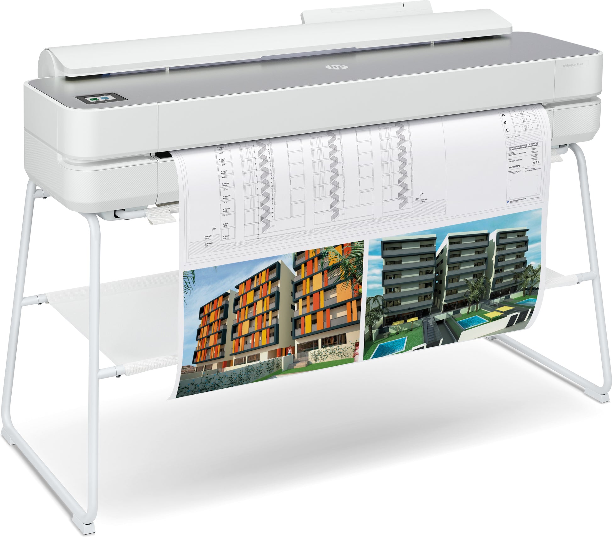 HP DesignJet Studio Steel – Grossformatdrucker 36", Farbe, LAN/WLAN/USB, 2400 × 1200 dpi