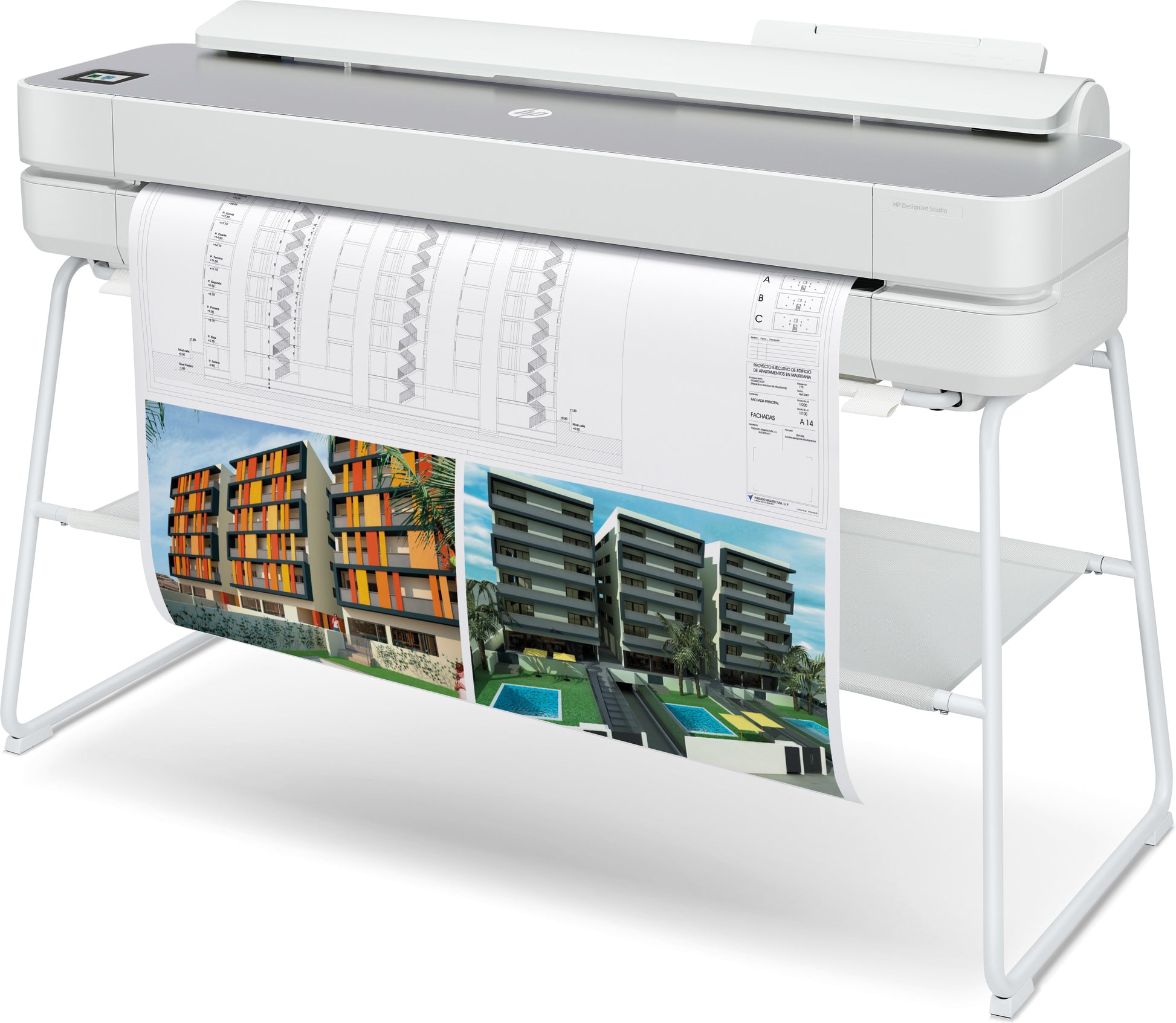 HP DesignJet Studio Steel – Grossformatdrucker 36", Farbe, LAN/WLAN/USB, 2400 × 1200 dpi