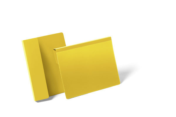 Durable Kennzeichnungstaschen – 210 × 148 mm, gelb, wiederablösbar, 50er-Pack