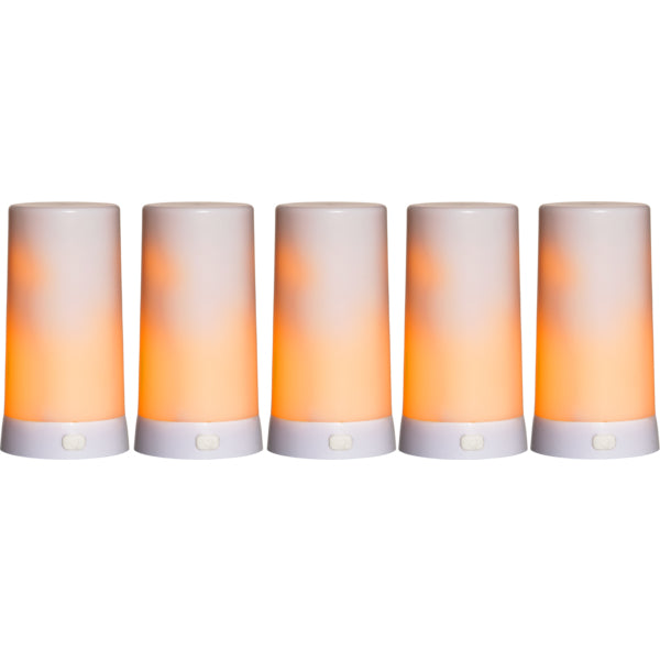 Star Trading LED-Teelicht – 0,03 lm, 0,03 W, Warmweiss, IP44, Akkubetrieb, Flackernd, Weiss, Kunststoff
