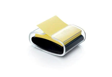 3M Post-it Z-Notes Spender – 1 Block à 90 Blatt, selbstklebend, 76 × 76 mm, schwarz/transparent
