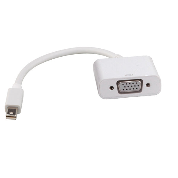 ROLINE Mini DisplayPort zu VGA Adapter – 1920 × 1200 @ 60 Hz, 0,1 m, DisplayPort 1.2, aktiv, weiss