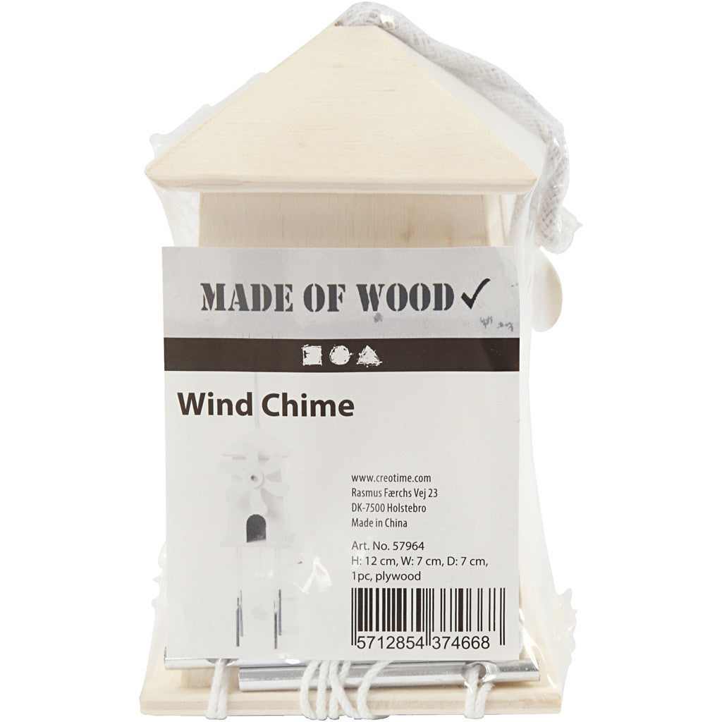 Creativ Company Windspiel – Ø 7 × 12 cm – Holz, mehrfarbig