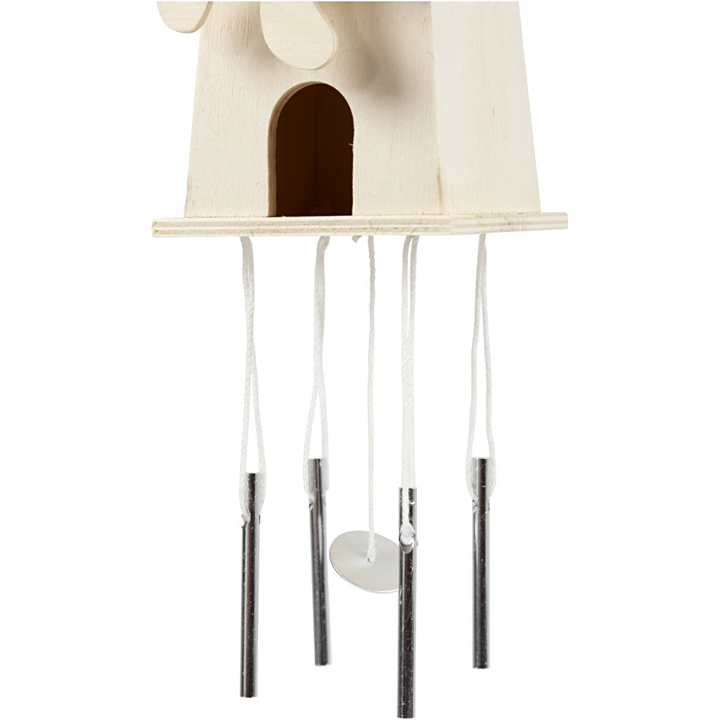 Creativ Company Windspiel – Ø 7 × 12 cm – Holz, mehrfarbig