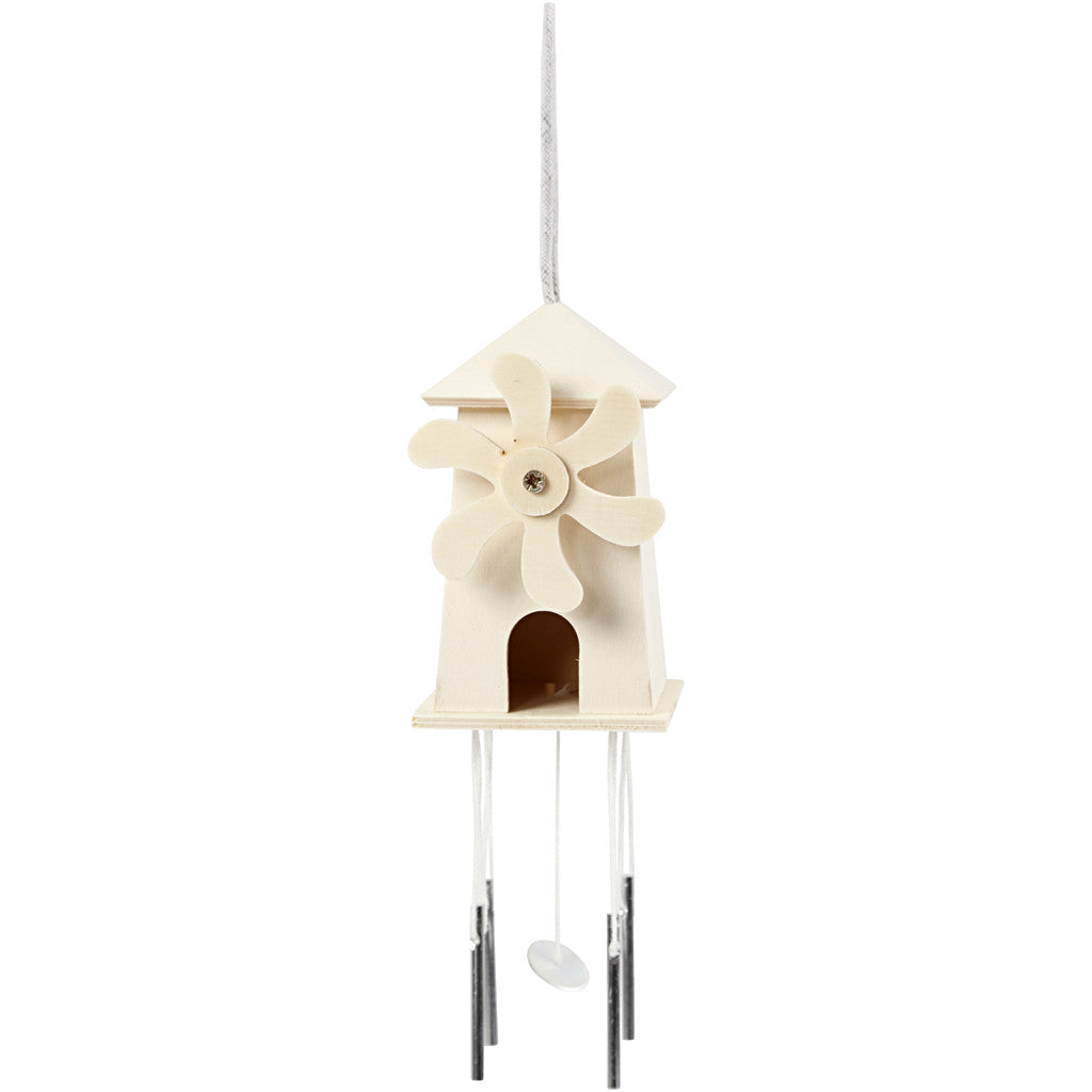 Creativ Company Windspiel – Ø 7 × 12 cm – Holz, mehrfarbig