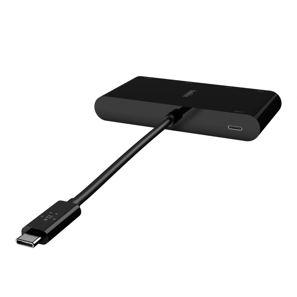 Belkin AVC004BTBK USB-C Multiport-Adapter – HDMI, VGA, RJ-45, USB-A, 4K (3840 × 2160) – 15 cm – Schwarz