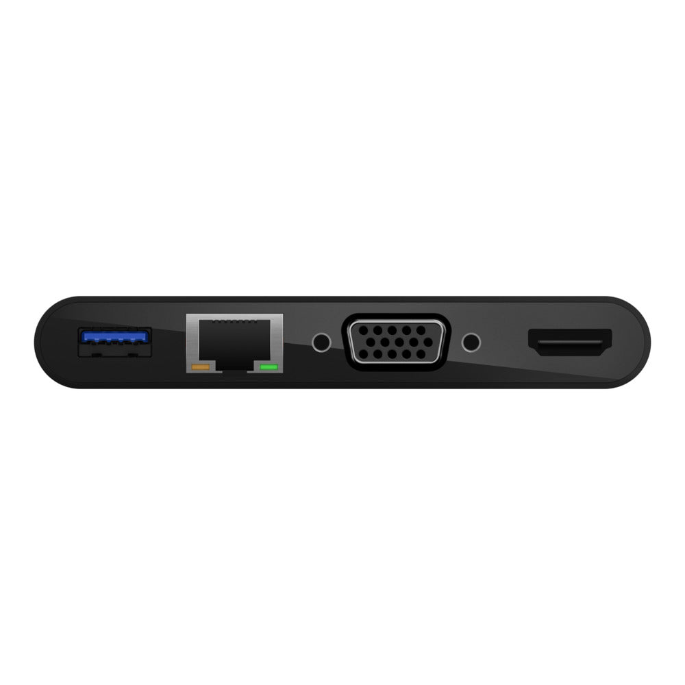 Belkin AVC004BTBK USB-C Multiport-Adapter – HDMI, VGA, RJ-45, USB-A, 4K (3840 × 2160) – 15 cm – Schwarz
