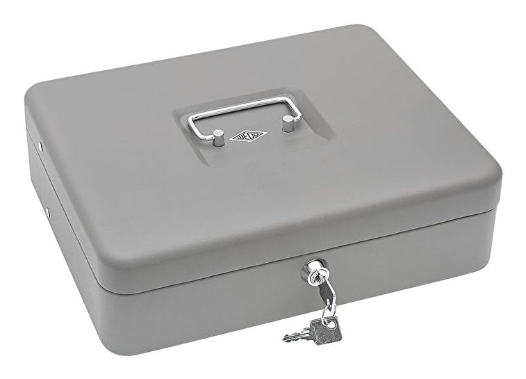 Wedo 149 858012 – Geldzählkassette, 300 × 240 × 90 mm, grau, 7 Münzreihen, 4 Notenfächer