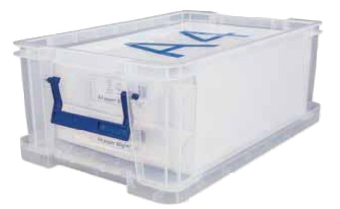 Fellowes ProStore Aufbewahrungsbox 10 L (mit Deckel) – Polypropylen – Transparent – 395 × 155 × 255 mm