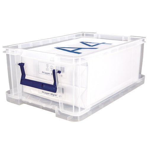 Fellowes ProStore Aufbewahrungsbox 18,5 l (mit Deckel, verriegelbar) – Polypropylen – blau/weiss – 4-teiliges Set