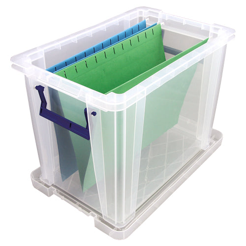 Fellowes Aufbewahrungsbox – Kunststoff, Transparent, 29,5 × 29 × 25,5 cm