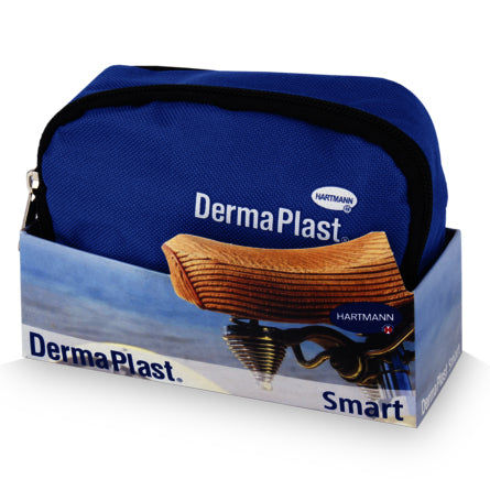 DermaPlast Erste-Hilfe-Set Smart – für Alltagsverletzungen – Blau, Nylon – 150 × 110 × 70 mm
