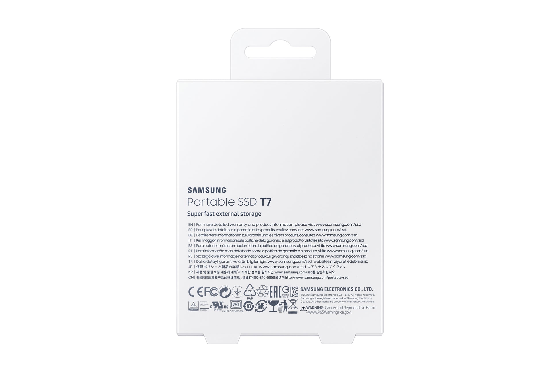 Samsung Tragbares T7 Speichergerät – 500 GB, USB Typ-C, USB 3.2 Gen 2, Hardwareverschlüsselung