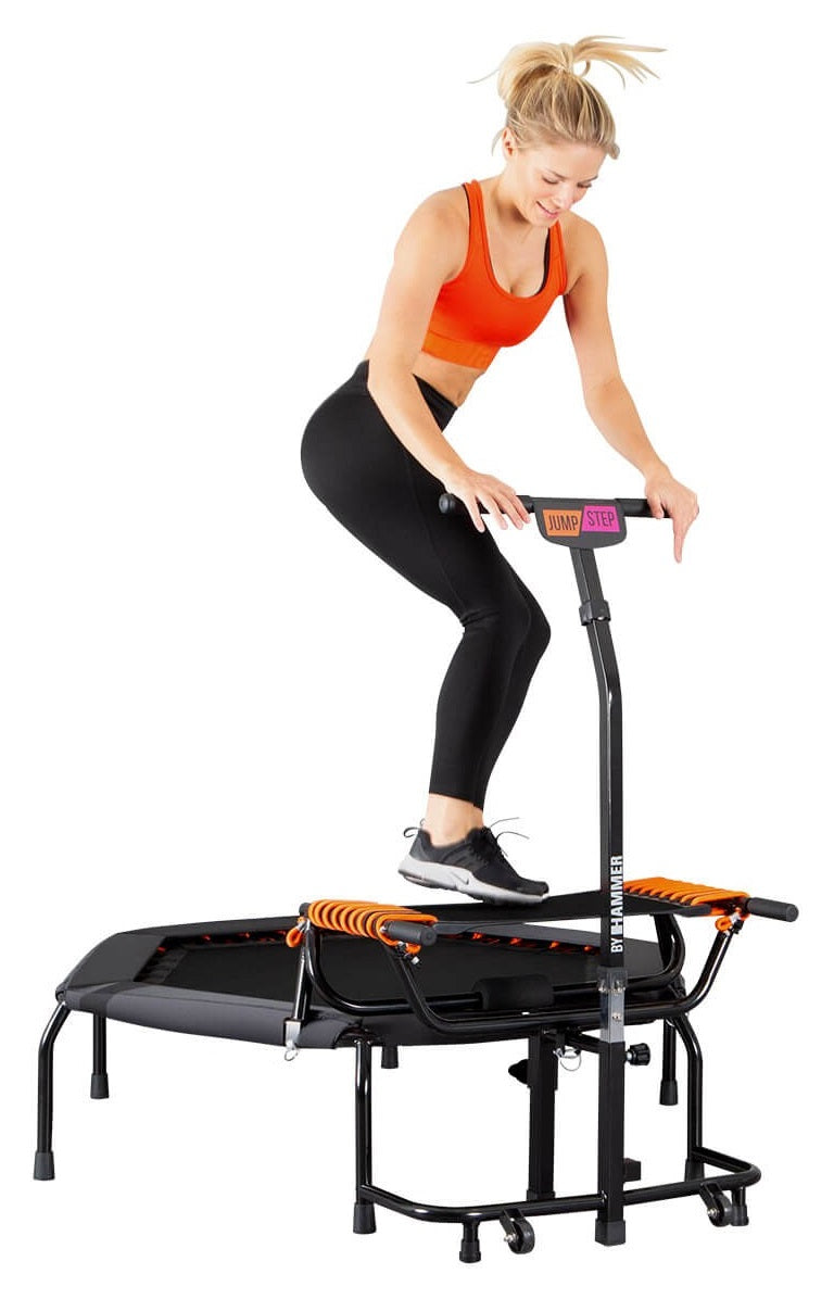 HAMMER Profi JumpStep Fitness-Trampolin – sechseckig – 133,0 × 139,0 × 139,0 cm – Belastbarkeit 150 kg