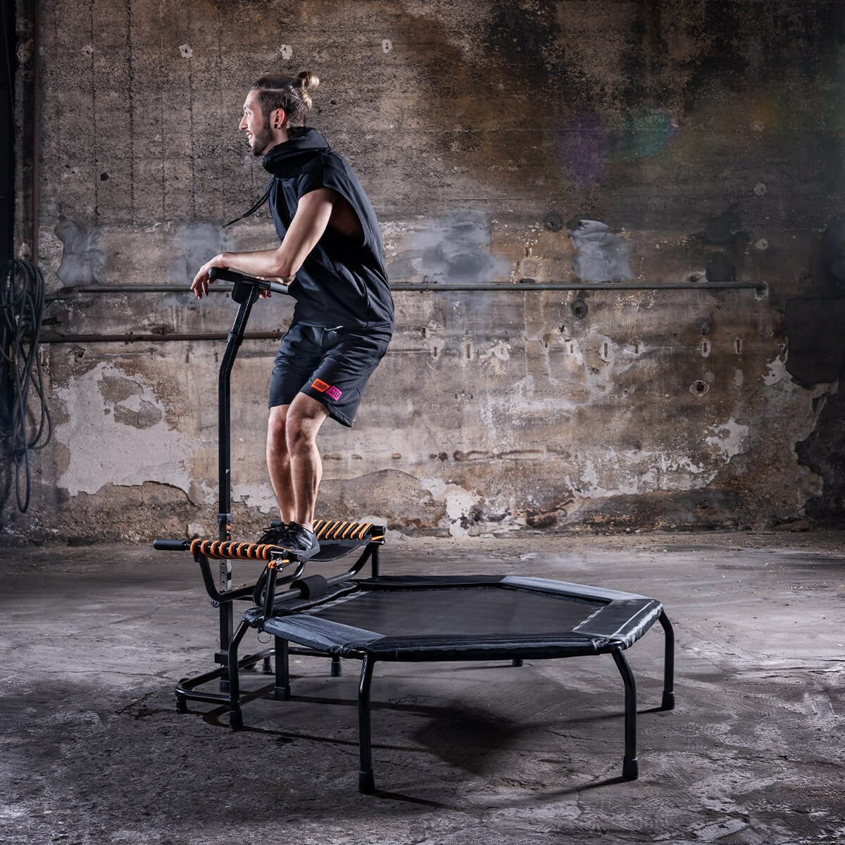 HAMMER Profi JumpStep Fitness-Trampolin – sechseckig – 133,0 × 139,0 × 139,0 cm – Belastbarkeit 150 kg