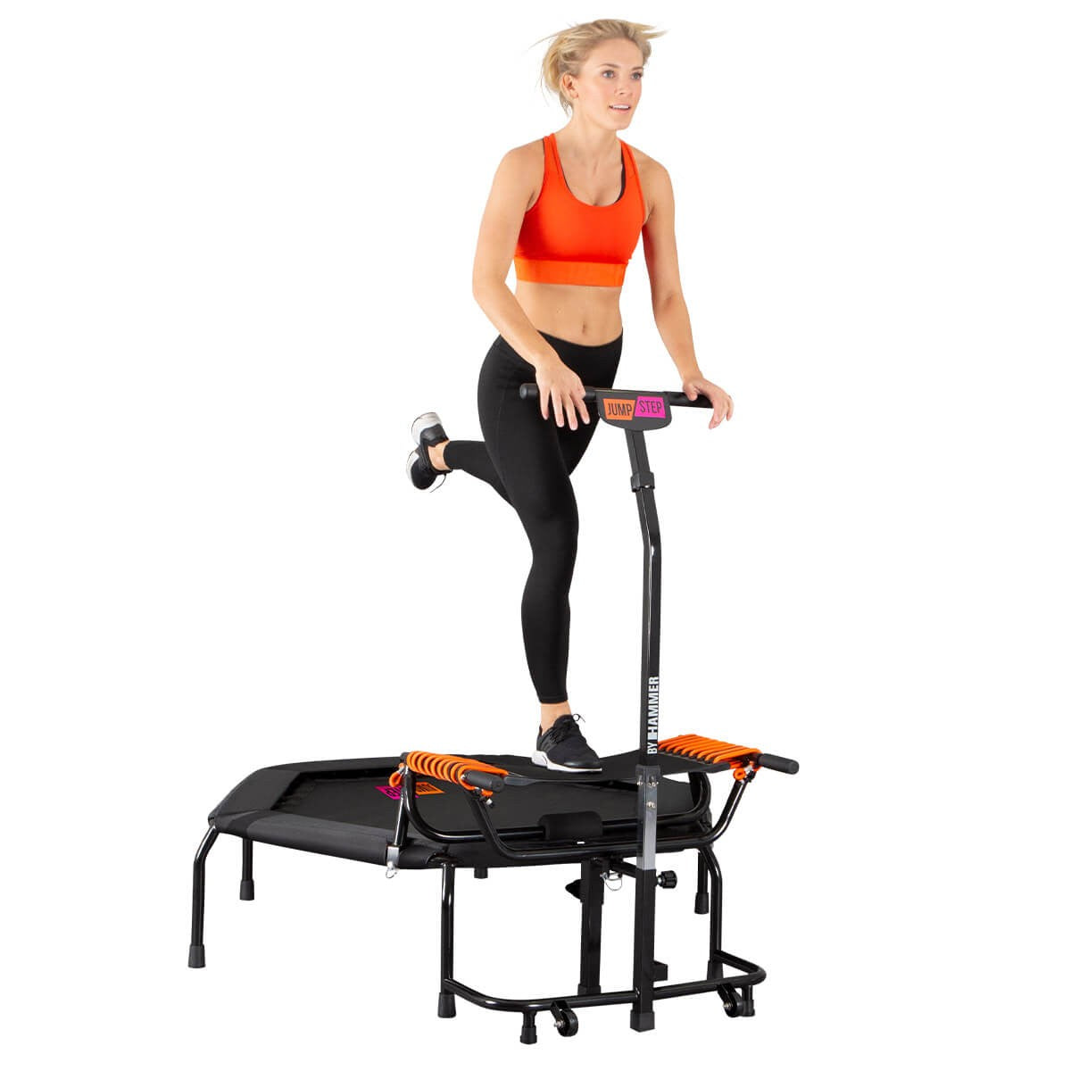 HAMMER Profi JumpStep Fitness-Trampolin – sechseckig – 133,0 × 139,0 × 139,0 cm – Belastbarkeit 150 kg