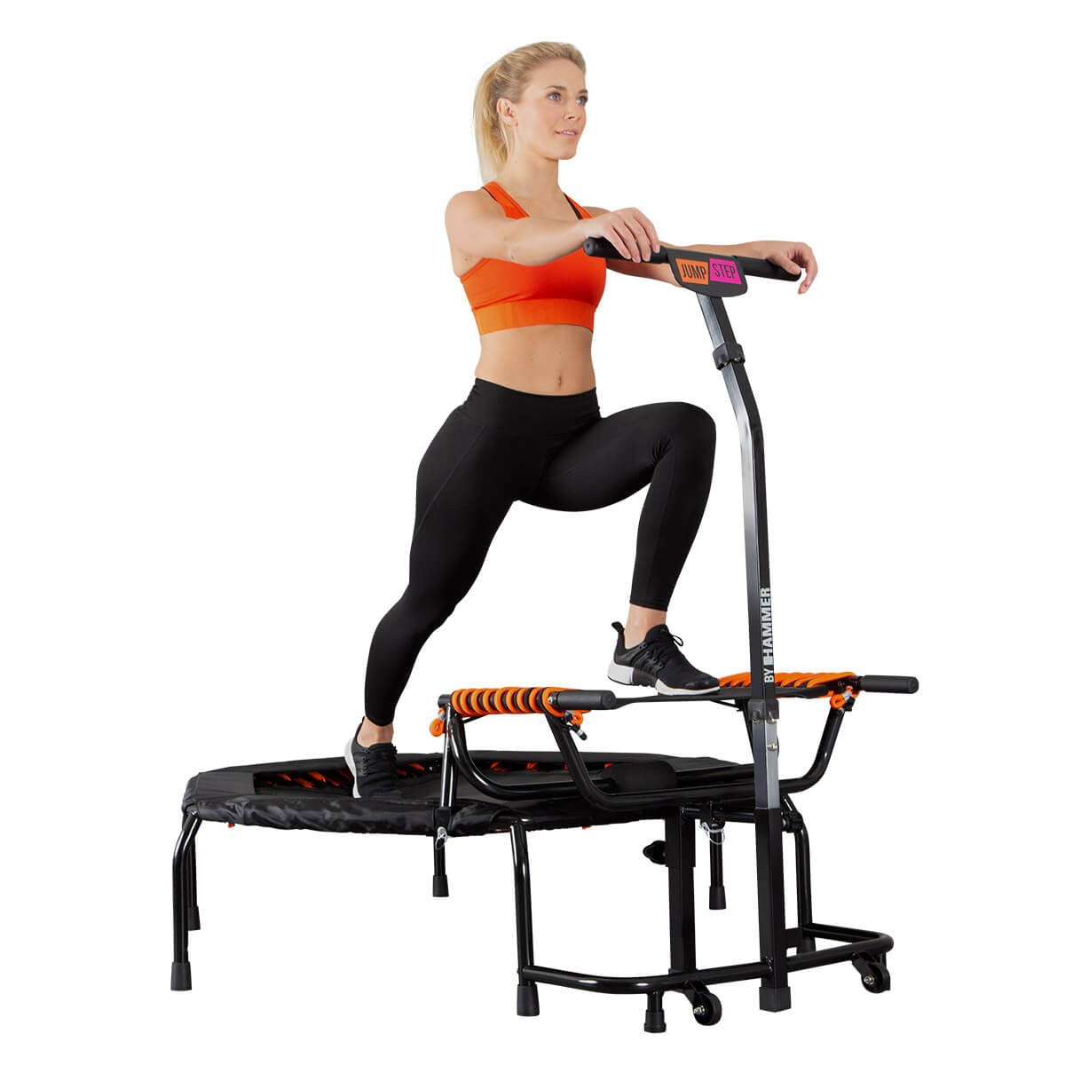 HAMMER Profi JumpStep Fitness-Trampolin – sechseckig – 133,0 × 139,0 × 139,0 cm – Belastbarkeit 150 kg