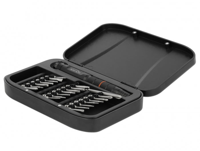 DeLOCK Elektronik-Reparaturset – Bits: Pentalobe, Phillips, Torx – für Computer & Smartphone – 22-teilig