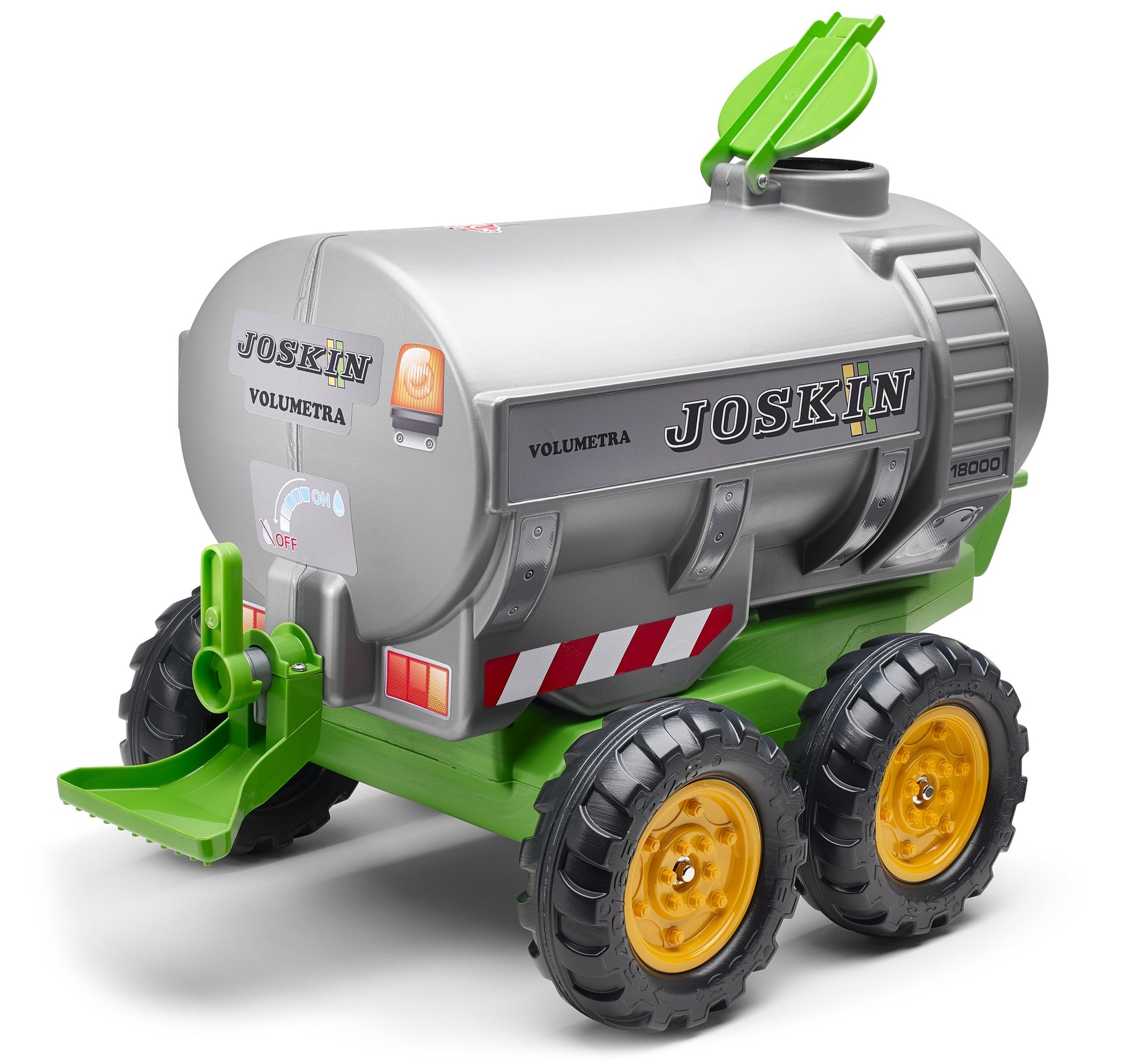 Falk Joskin Tanker L-XXL Anhänger – max. Last 20 kg, 87×53×52 cm – ab 3 J., Kunststoff, Stahl, grau/schwarz