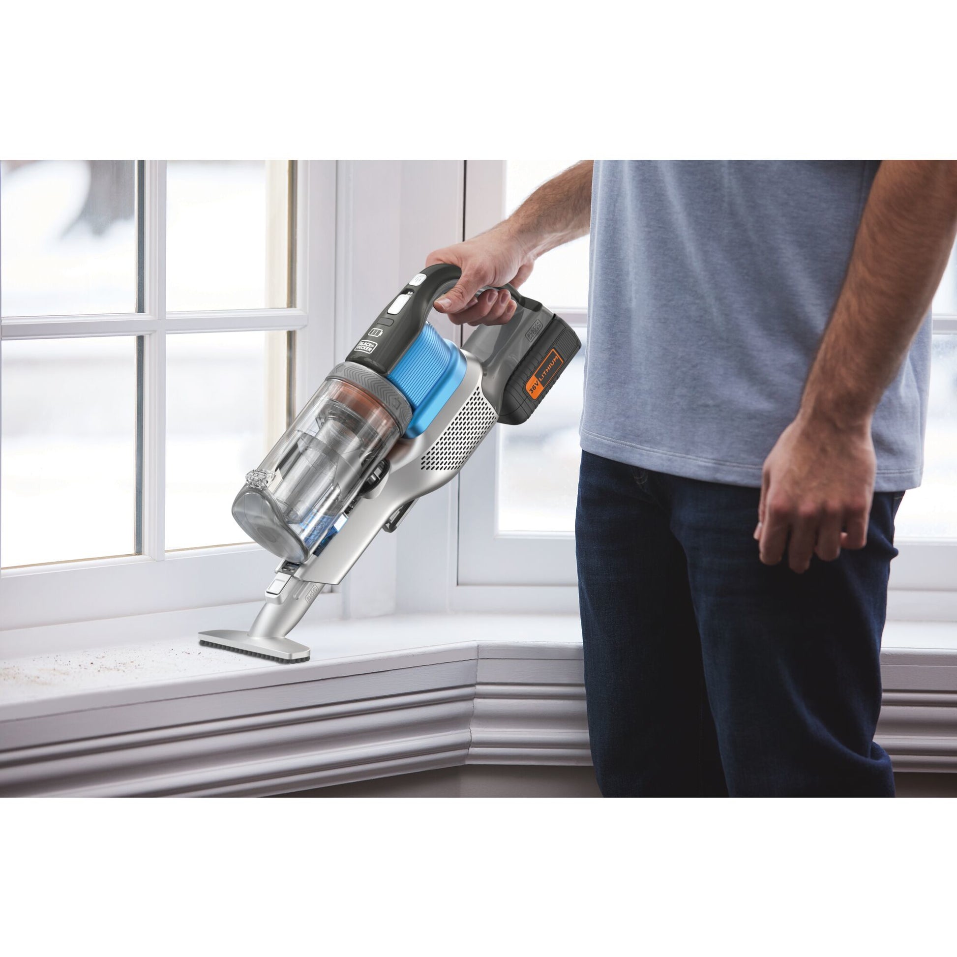 Black & Decker BLACK+DECKER Akkustaubsauger – 72 Wh, 0,8 l, Akkubetrieb, 3 Stufen